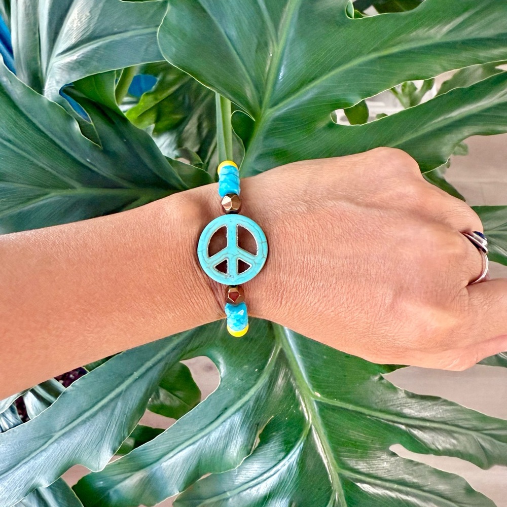 Peace & Grounding bracelet (one)
